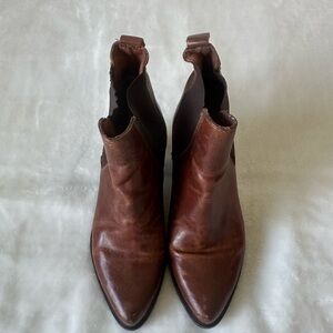Steve Madden Cognac Leather PISTOL Ankle Boots Booties 7